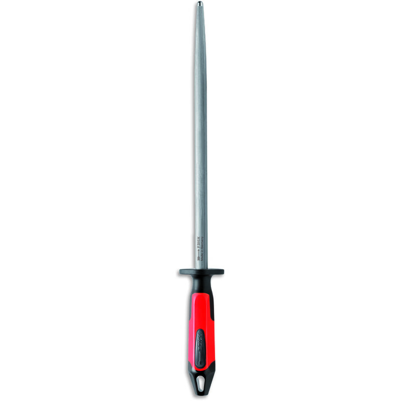 Afilador de acero DICKORON Micro (acero de carnicero con hoja de 30 cm de longitud, redondo, 65 HRC)