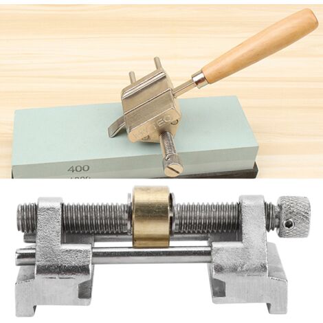 Afilador de acero inoxidable con ángulo fijo para cinceles y herramientas de carpintería: ayuda de afilado de precisión [Accesorio] + [9 x 4 x 3,4 cm] + [1 pieza] + [Sin desgaste]