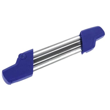 Afilador de cadena de motosierra de metal 2 en 1, 4,0 mm, azul