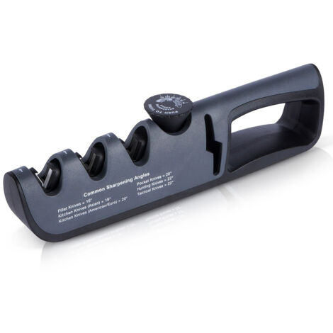 Afilador de cuchillos de cuatro fases con ángulo de afilado ajustable