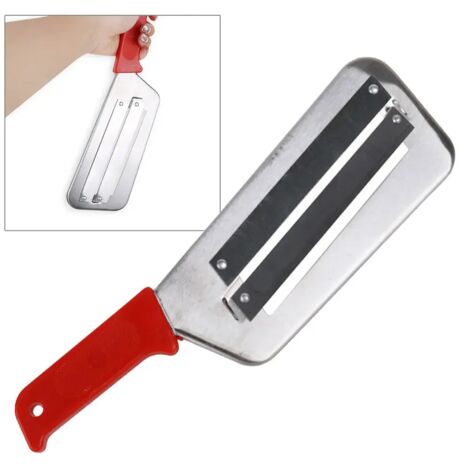 Afilador de cuchillos multiherramienta para caza, aparejo de pesca, anzuelo, herramienta de bolsillo para exteriores, miniafilador, lima de uñas, afilador profesional, color madera