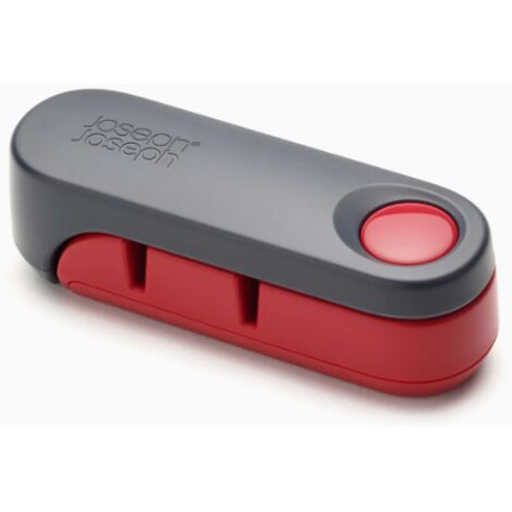 Afilador de cuchillos plegable Joseph Joseph Rota Diseño compacto y portátil, ideal para cuchillos de cocina y outdoor, con ruedas de afilado cerámicas, color rojo