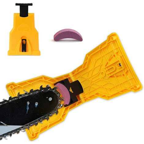 Afilador de sierra de cadena para dientes de motosierra para carpintería de 14-20 pulgadas (2 muelas abrasivas)