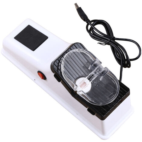 Afilador eléctrico USB ajustable para cuchillos de cocina, cuchillos multiusos, tijeras, afilado, blanco, afilado medio, afilado fino, 1 unidad