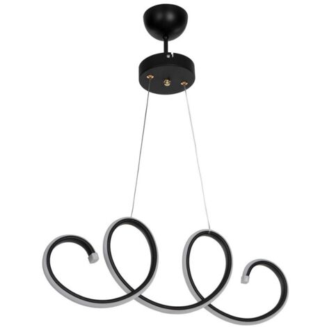 Afra LED schwarze Spiralpendelleuchte MDL4441