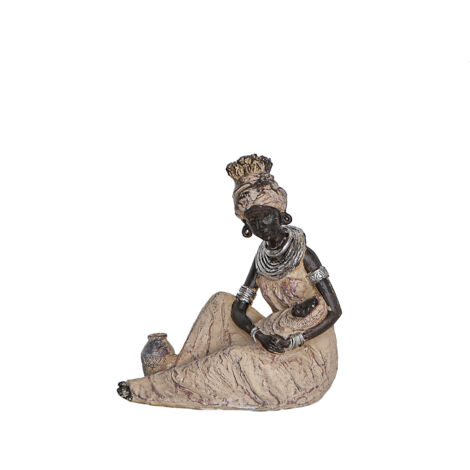 Afrikanische Harzfigur C/Baby 18x10x19cm