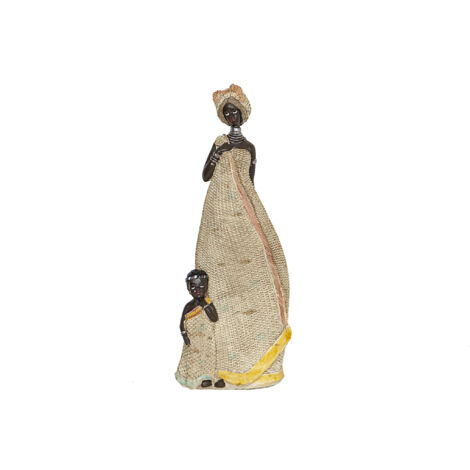 Afrikanische Harzfigur C/Kind 15x12x38cm