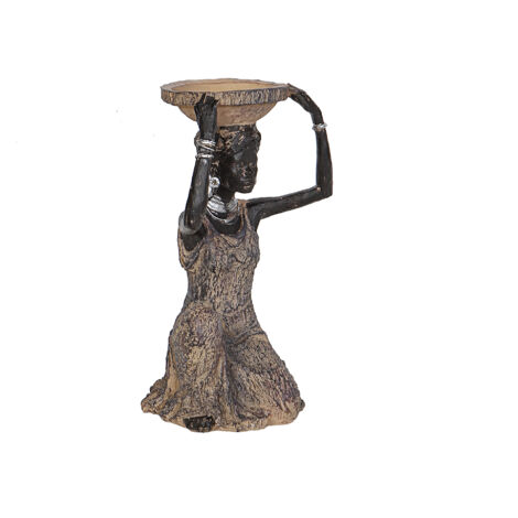 Afrikanische Kunstharzfigur C/Cantaro 15x15x28cm