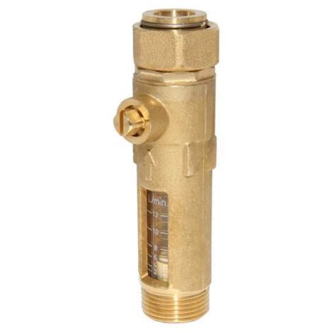 Afriso Durchflussmesser Flowmeter DFM 15-2M 2 bis 12 Liter AG 3/4" x Überwurfmutter 3/4" 80965