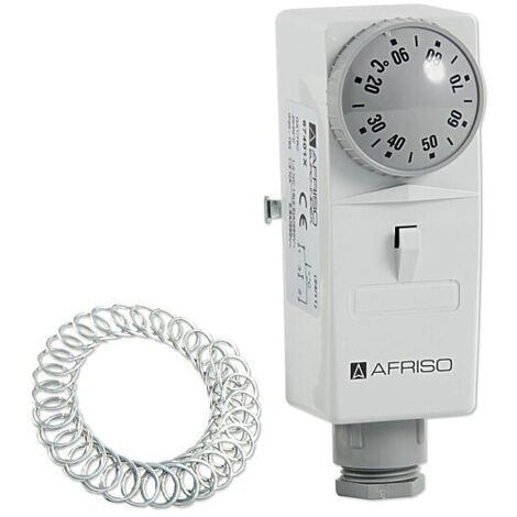 AFRISO GAT/7RC Anlegethermostat Sicherheitsbegrenzer Anlegefühler - Einstellung 20 bis 90°C - 67401