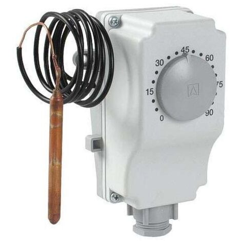 AFRISO Gehäusethermostat mit Kapillare GTK/7RD, 0/ 90 C, L: 2000mm