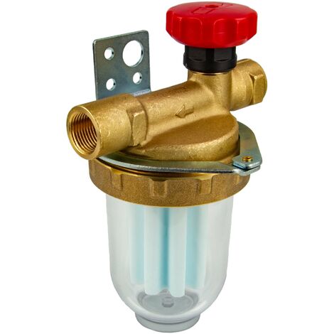 AFRISO Heizöl Einstrangfilter V 500i 3/8 Zoll IG x 3/8 Zoll IG, mit Absperrventil