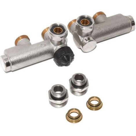 Afriso Kombiblock Twin für Heizkörper-/Fußbodenerwärmung für Heizkörper m. 1/2'' Inneng. 225 201.100