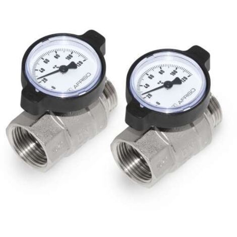 Afriso Kugelhahnset für Edelstahl-Heizkreisverteiler ProCalida® VA 1C Vario-DP 80460