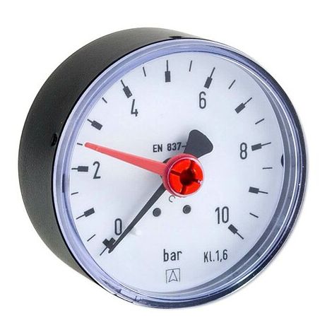 0-10 Bar Manometer Seitenanschluss Gewinde 1/4" Durchmesser 52mm Druckmessgerät 