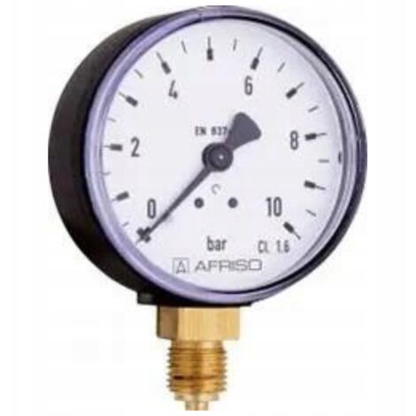 Afriso  Manomtre Radial RF 63 D201 - 63 mm - 0-1 bar - Précision 1,6 - Idéal Gaz et Liquides