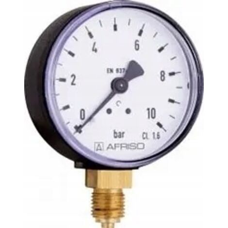 Afriso Manomtre Standard RF 63 - 0-1,6 bar - Précision 1,6 - Gaz et Liquides Non-Cristallins