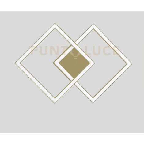 AFRODITE P/P -APPLIQUE IN ALLUMINIO ORO LED 3000K 1400LM 28W DIMMERABILE