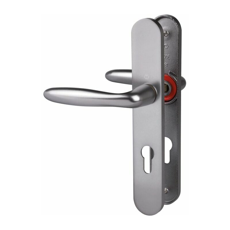 Hoppe - Poignée de porte d'entrée - Verona Et Cie - Gris - Clé i - 195 mm