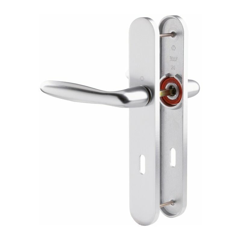 Poignée de porte intérieure - Verona Hoppe Et Cie - Gris argent - Clé l - 195 mm