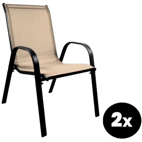 Aga 2x Silla de jardín MR4400BE-2 Beige
