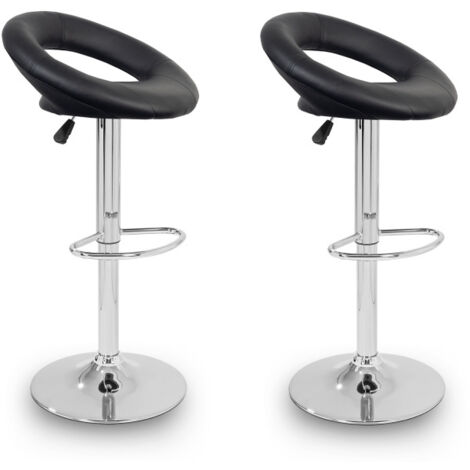Aga 2x Taburete de Bar MR2036 Negro