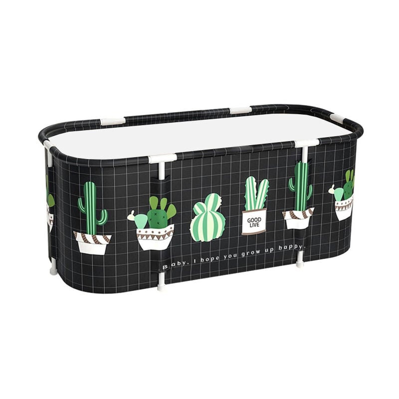 Aga24 - Aga Baignoire pliante portable 115x60x50 cm Noire