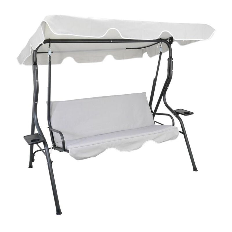 Aga Balançoire de jardin 170x110x153 cm Gris