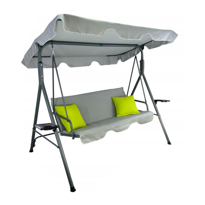 Aga Balançoire de jardin 170x118x153 cm Gris