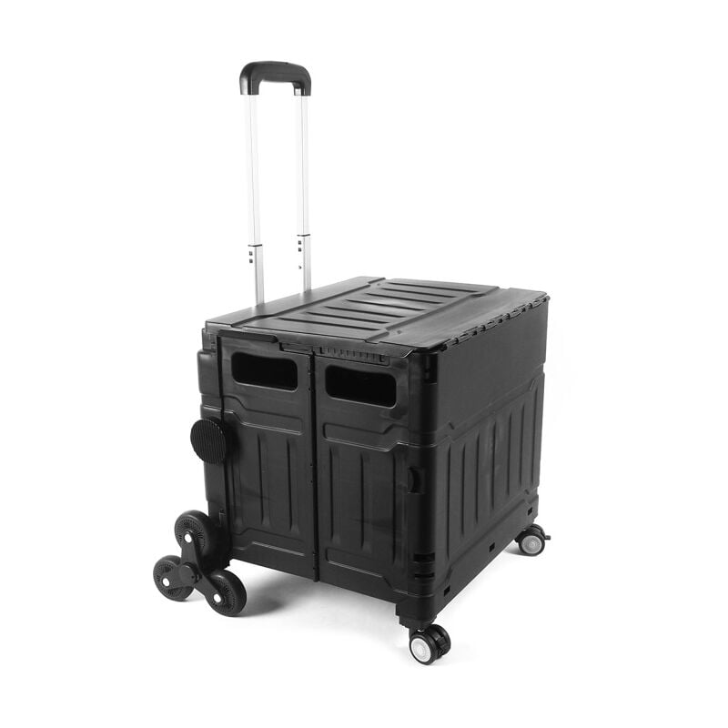 Aga Boîte pliante à roulettes Noire