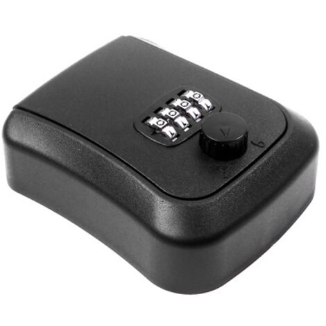 Aga Caja de llaves con cerradura de combinación 11,5x9,5x3,6 cm Negra
