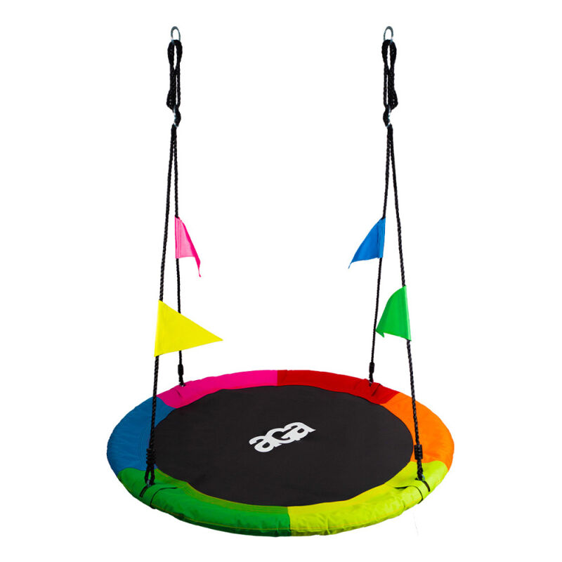 Aga24 - Aga Cercle suspendu à bascule 110 cm Six couleurs avec drapeaux