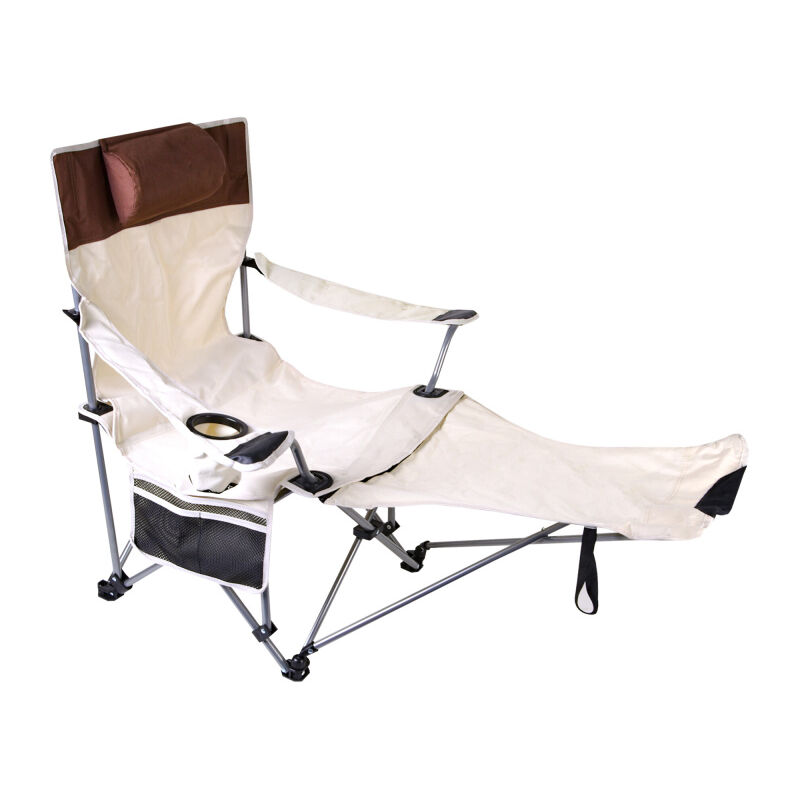 Aga Chaise de pêche pliante avec repose-pieds DS717 Beige