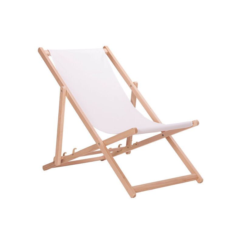 Aga Chaise Longue Pliable en Bois Blanche