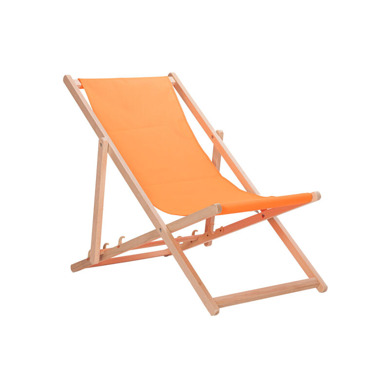 Aga Chaise Longue Pliable en Bois Orange