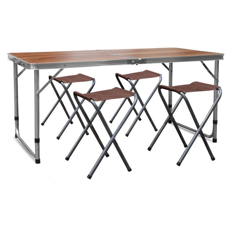 Aga Ensemble de camping pliable Marron