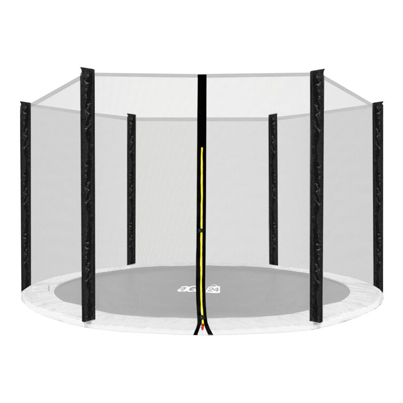 Aga24 - Aga Filet de protection 400 cm pour 6 poteaux Filet noir / Noir