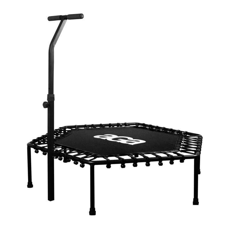 Aga FITNESS Trampoline 130 cm Noire + barre