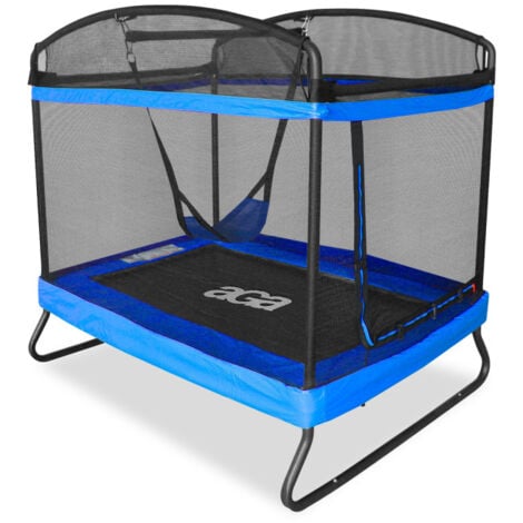 AGA24 Aga Rechteckiges Trampolin 122x183 cm Dunkelblau