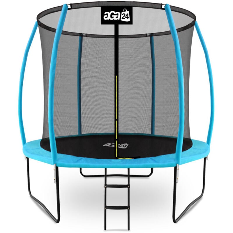 Aga sport exclusive Trampoline 250 cm Bleu clair + filet de protection + échelle