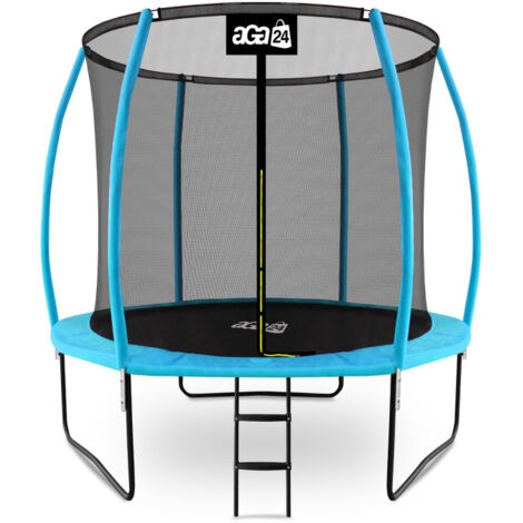 Aga SPORT EXCLUSIVE Trampoline 250 cm Bleu clair + filet de protection + échelle