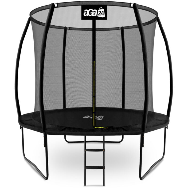Aga sport exclusive Trampoline 250 cm Noire + filet de protection + échelle