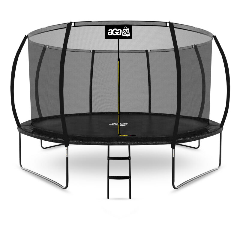 Aga SPORT EXCLUSIVE Trampoline 366 cm Noir + filet de protection + échelle