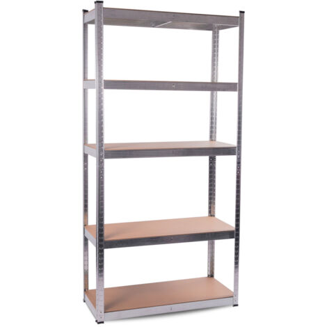 Aga Steckregal, Werkstattregal,Schwerlastregal, Lagerregal, Metallregal 180x90x40 cm, 5 Böden, raglast gesamt 875 kg