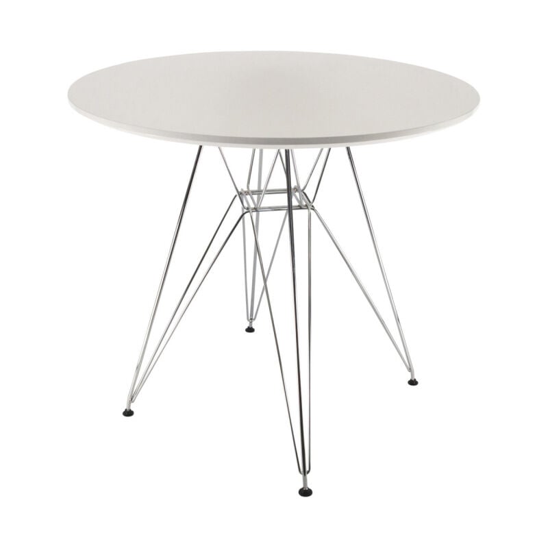 Aga24 - Aga Table à manger ronde 80 cm Blanc