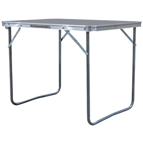 AGA24 Aga Table de camping pliant 80x60x70 cm Gris