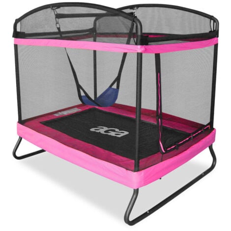 AGA24 Aga Trampolín Rectangular 122x183 cm Rosa