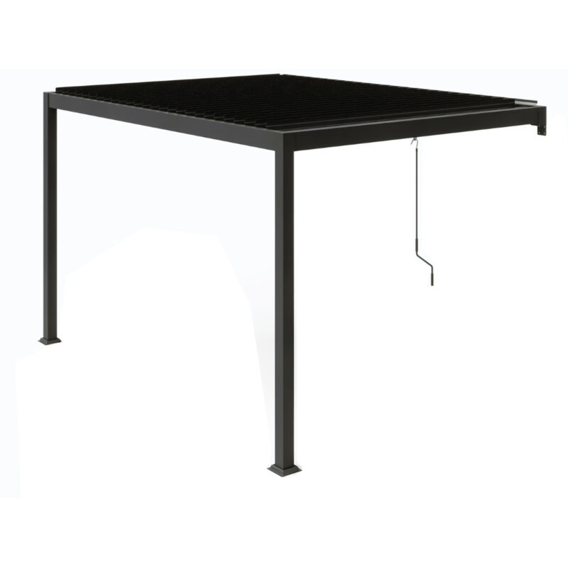 Concept-usine - Agadir - Pergola bioclimatique adossée 3x4m - aluminium