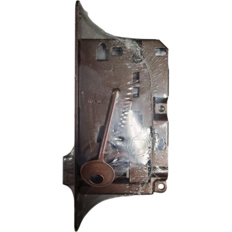 AGB - SERRATURA DA INFILARE PER PORTE INTERNE (B12) PATENT PICCOLA D70 F20 E50 CON BORDI TONDI - BRONZATA