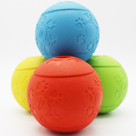 AGE 1 paquet de jouets pour chien en caoutchouc naturel diamètre 8 cm, - caoutchouc pour chien - balle de jeu en caoutchouc pour chien - jouet à mâcher - gros chiot - balle pour chien (rouge)